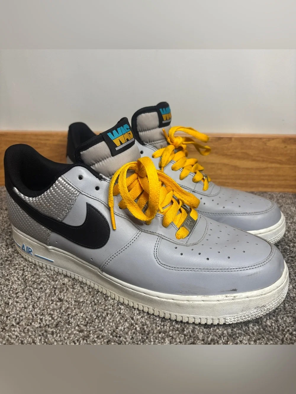 Nike Air Force 1 Low WBF World Basketball Festival Sz 10.5 Grey Black 488298-014